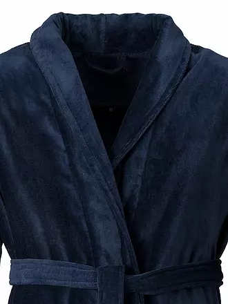 VOSSEN | Bata de baño unisex FEELING-L Franela | dunkelblau